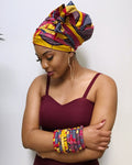 Arun African Print Bonnet Head Wrap