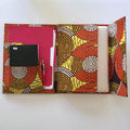 African Handmade Document Holder with Press Buttons Closure (Design/Color Varies)