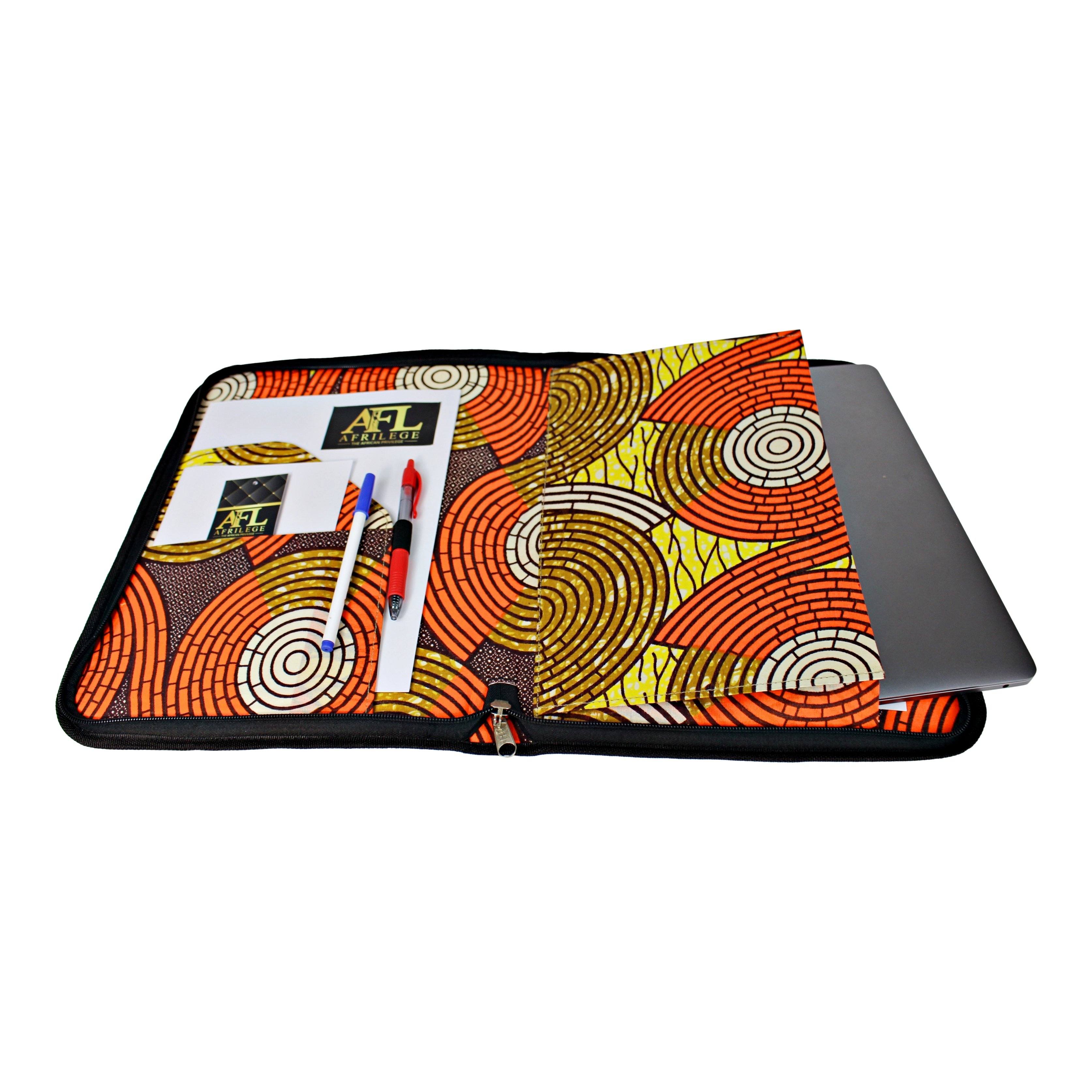 Handmade w/ Straw Fibers Document Holder/ Computer Bag / Portfolio