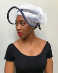 African Print Church Hat - White