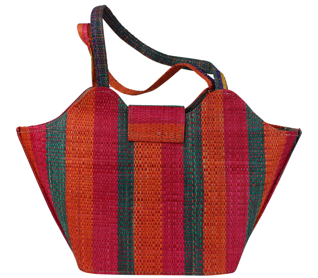 African Hand Woven Raffia Fibers Handbag