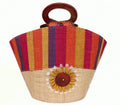 Handmade Raffia Fibers African Basket Bag
