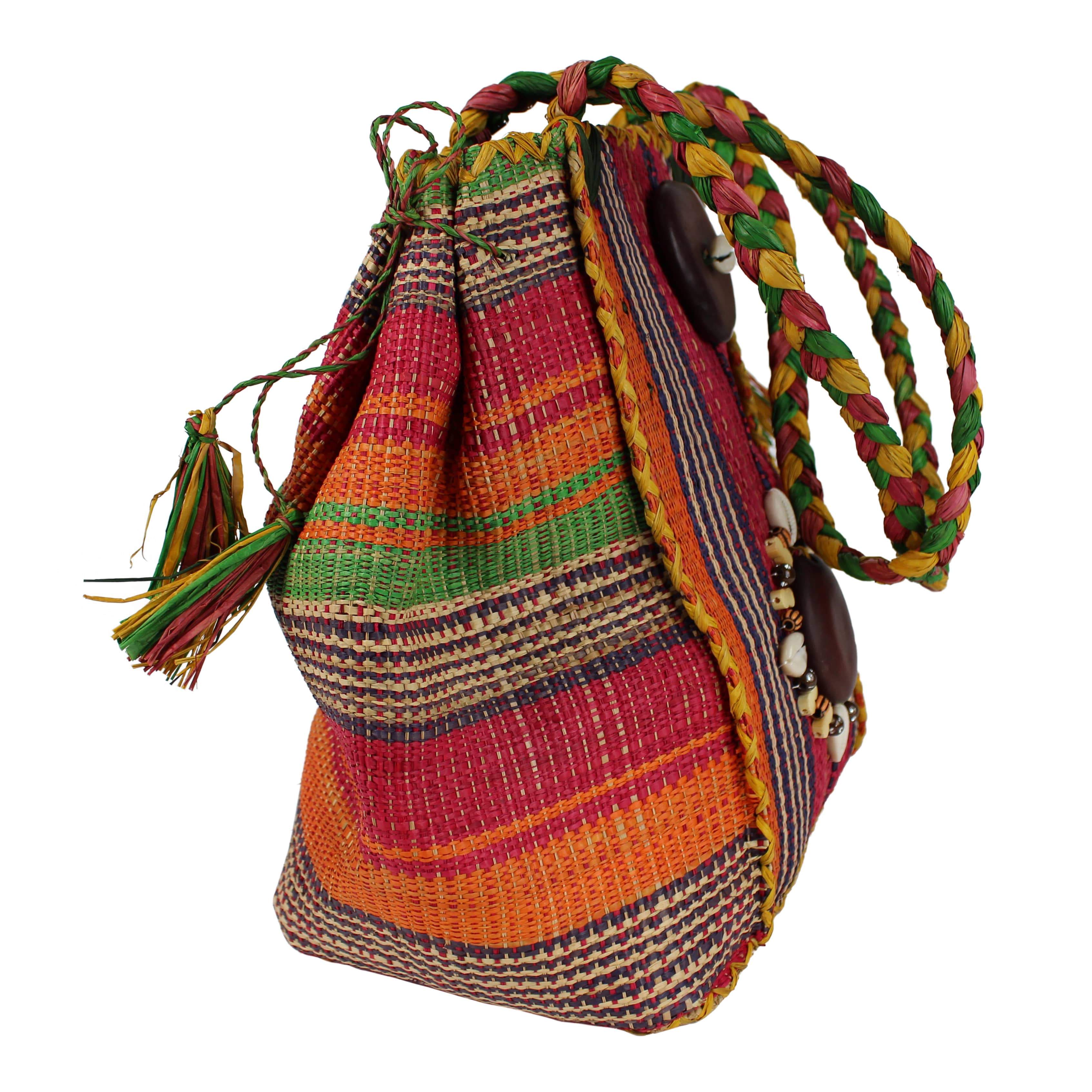 Raffia Fibers Hand Woven Shepherd African Bag