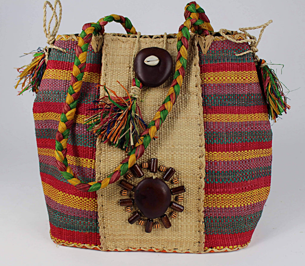Raffia Fibers Hand Woven Shepherd African Bag