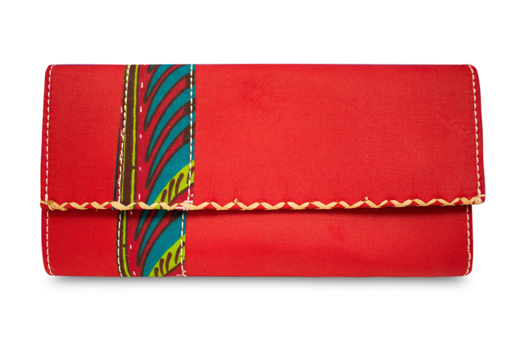 Ayana African Print Purse Wallet (Red)