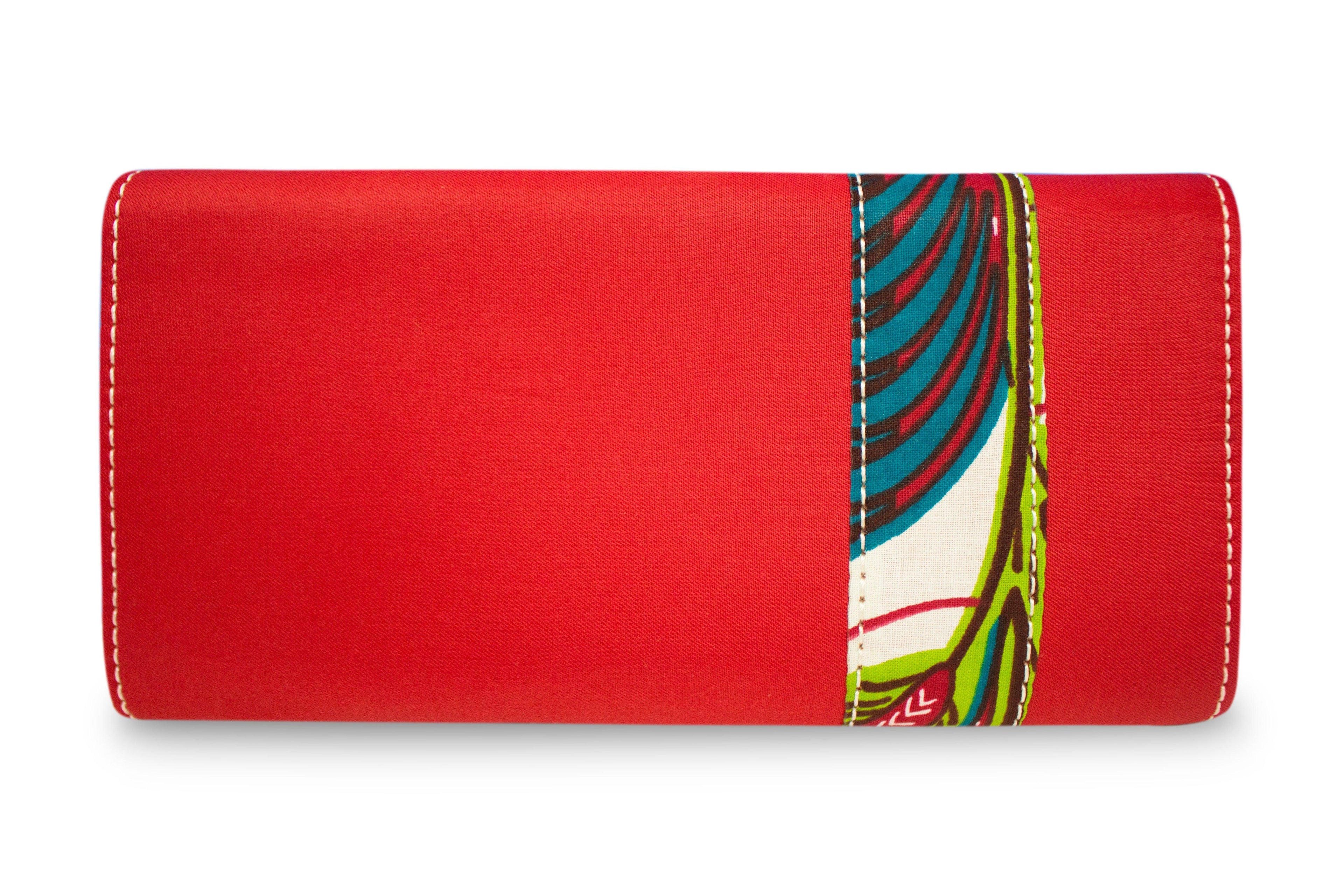 Ayana African Print Purse Wallet (Red)