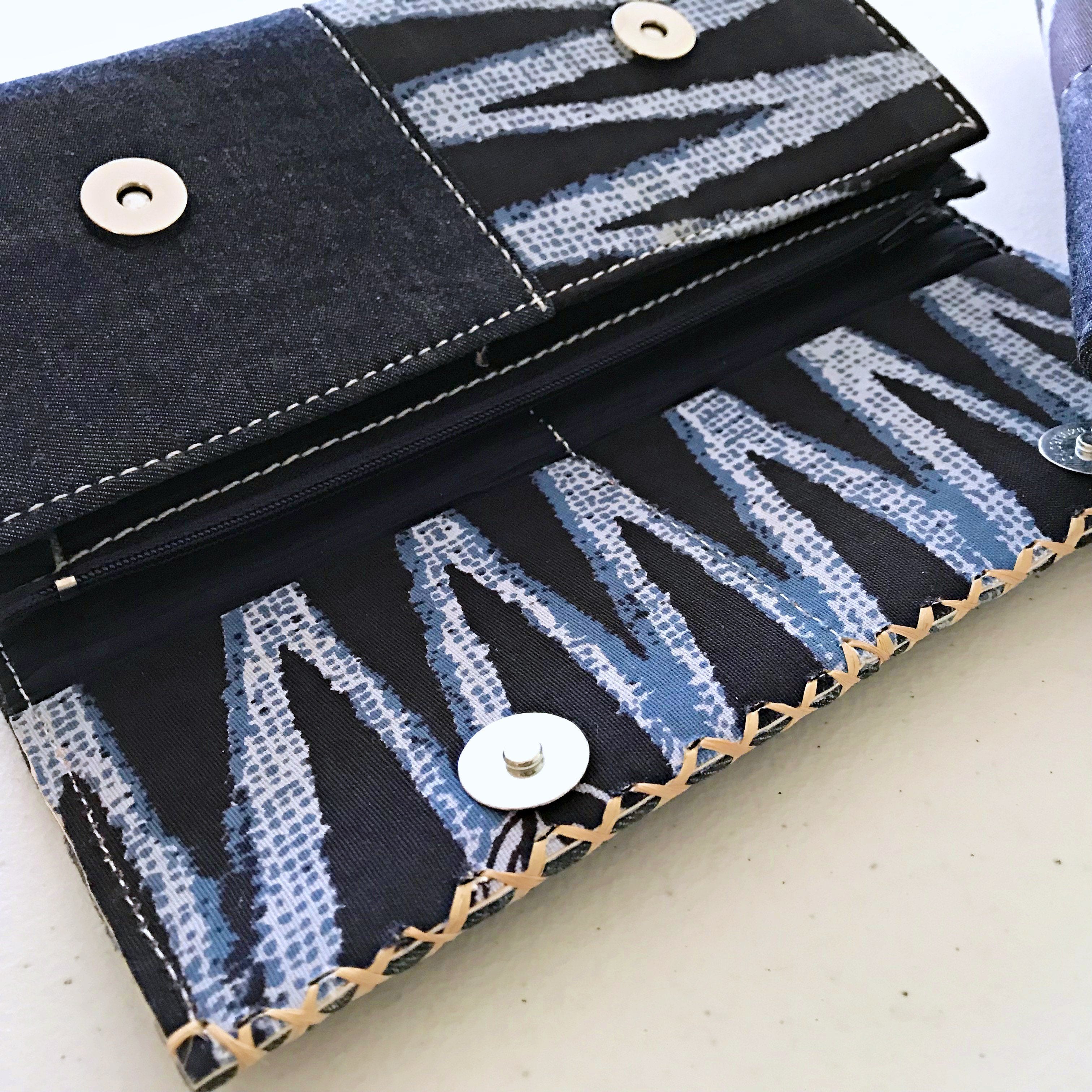 Bandjoun Bamileke Fabric African Print Purse Wallet