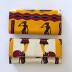 Chike African Print Purse Wallet - Orange